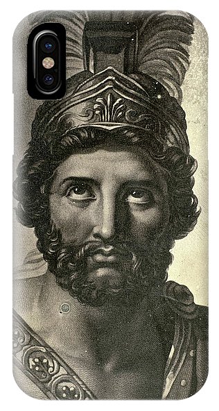 316x592 Portrait Painting Of Leonidas, King Of Sparta Iphone X Case - Leonidas Painting