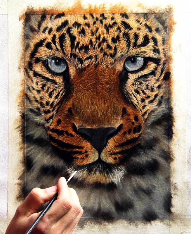 654x800 New Leopard Painting On My Easel How To Draw And Paint Animals - Leopard Painting