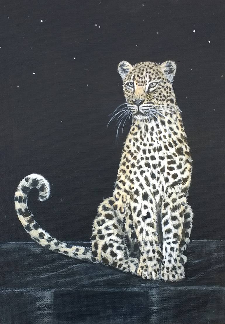 770x1109 Saatchi Art Urban Leopard Painting By Demi Lang - Leopard Painting