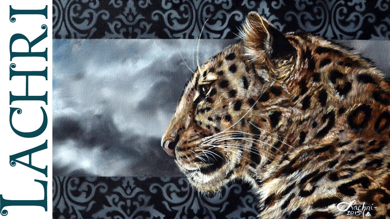 1280x720 Speed Painting Leopard Demonstration In Acrylic W Lachri - Leopard Painting