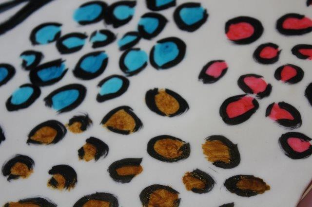 640x426 How To Make An Animal Print Cake Giraffe, Zebra, And Leopard, Oh My! - Leopard Print Painting