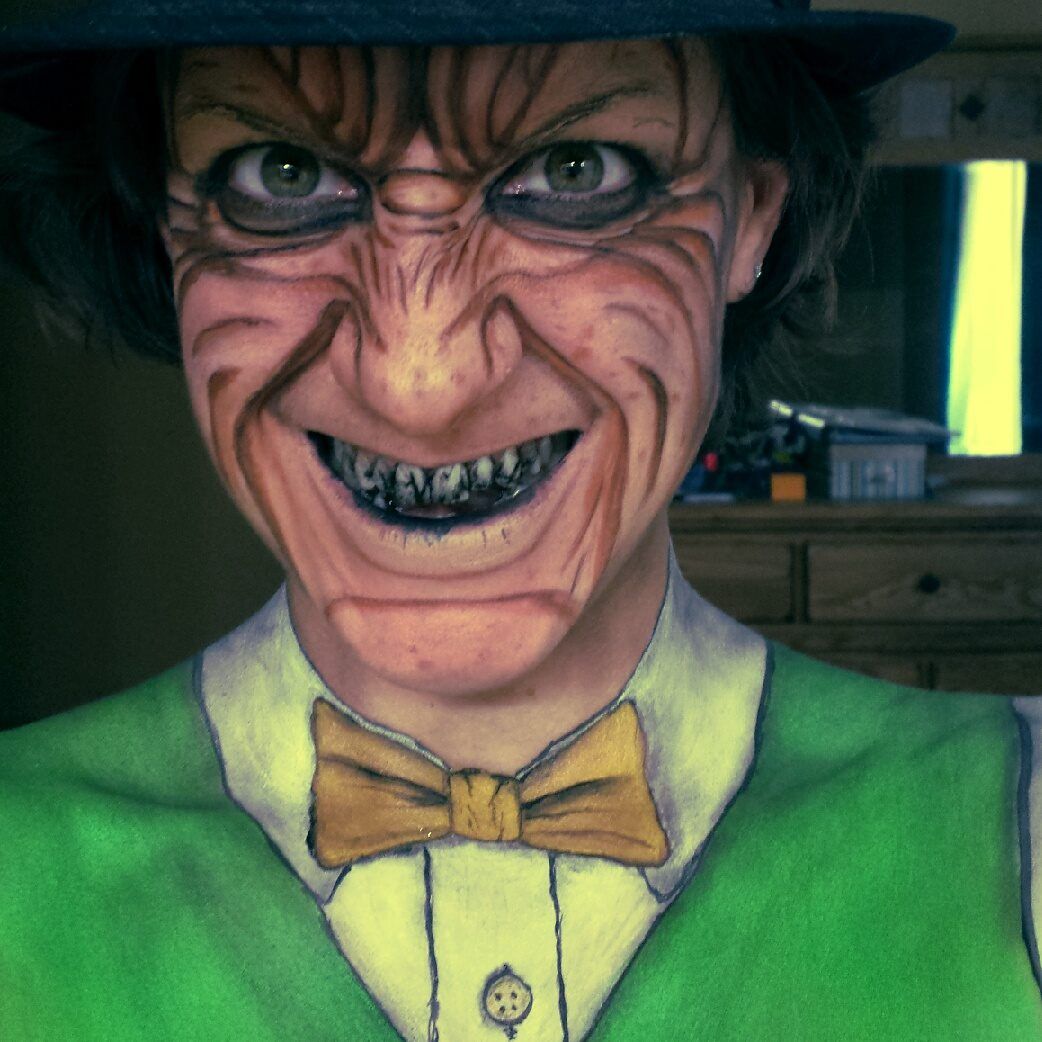 1042x1042 Leprechaun Body Paint Face Paint Special Effects Halloween Makeup - Leprechaun Face Painting