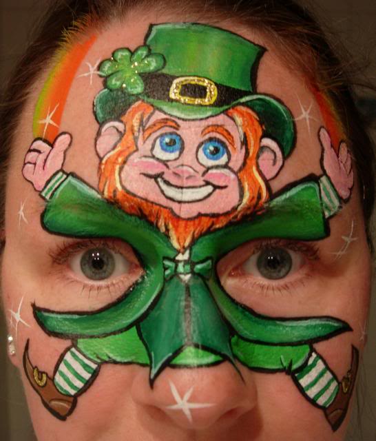 546x640 Leprechaun Step By Step - Leprechaun Face Painting