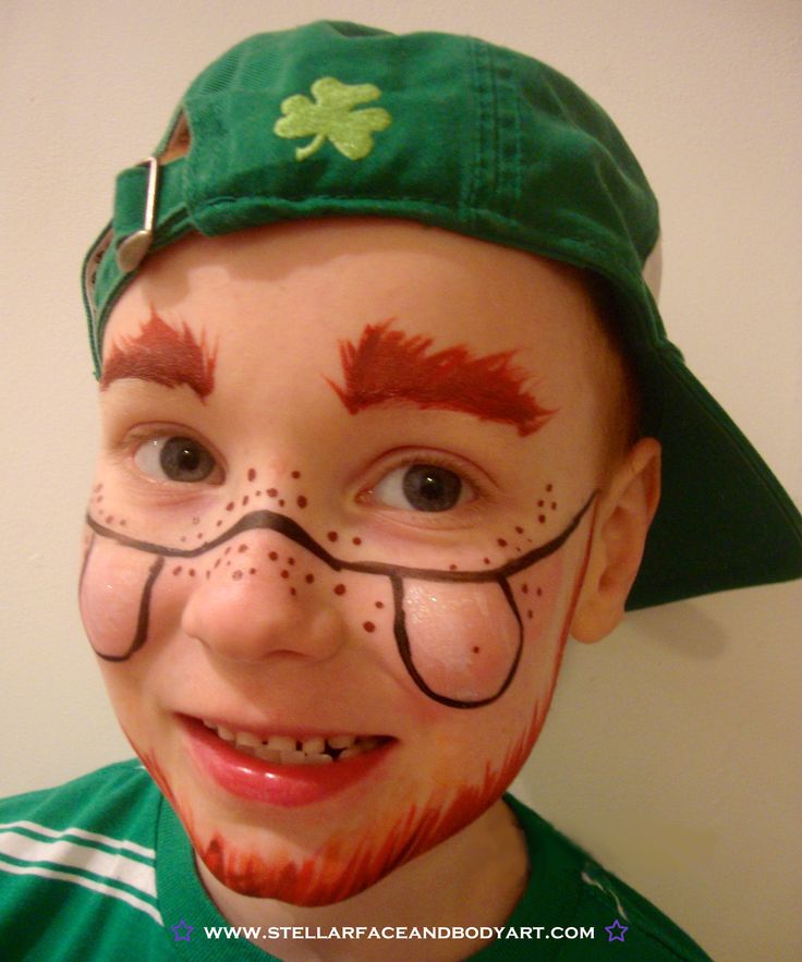 736x883 The 178 Best Face Paint St. Patty's Designs Images - Leprechaun Face Painting