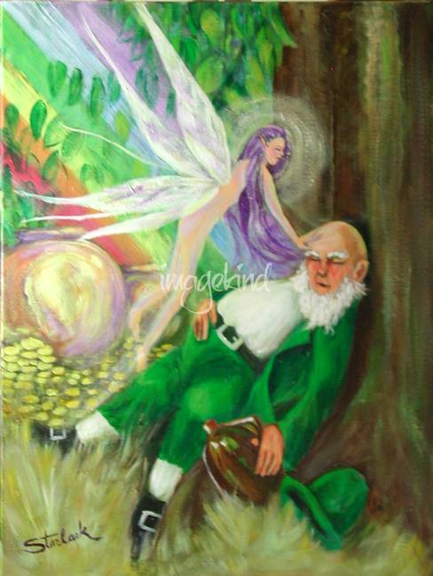 488x650 Leprechaun Gold By Starlark Fantasyart - Leprechaun Painting