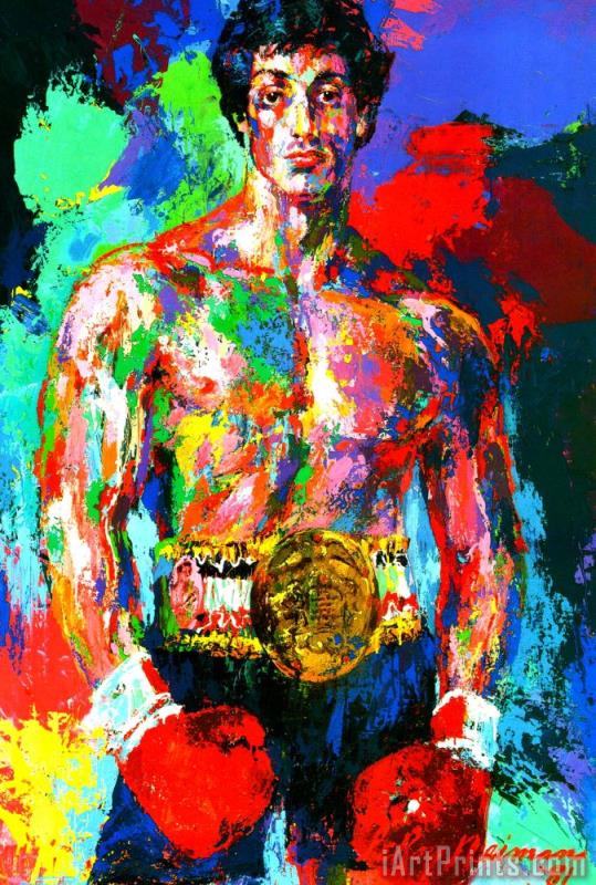 539x800 Leroy Neiman Rocky Painting - Leroy Neiman Rocky Vs Apollo Painting