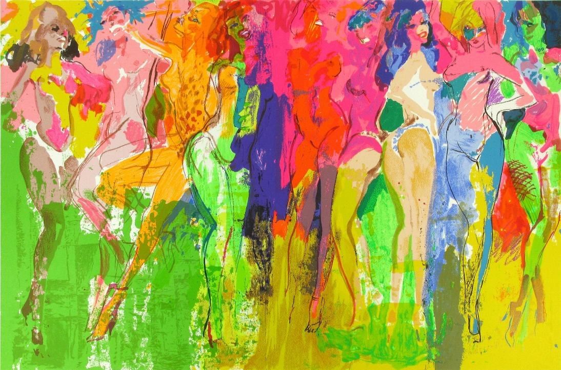 1094x722 Leroy Neiman Carnaval Suite Panteras 50% Off - Leroy Neiman Rocky Vs Apollo Painting Original