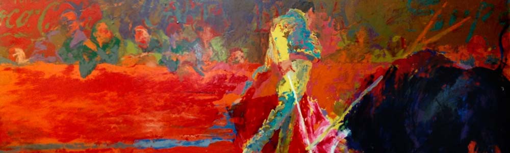1000x300 Leroy Neiman Original Art - Leroy Neiman Rocky Vs Apollo Painting Original