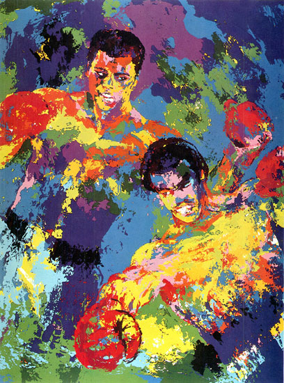 408x550 Leroy Neiman Boxing Paintings Ali Foreman Zaire Neiman Leroy - Leroy Neiman Rocky Vs Apollo Painting Original