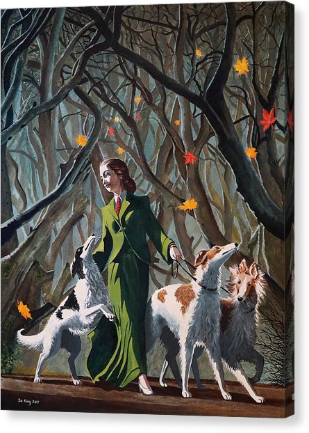 445x622 Les Feuilles Mortes Painting By Jo King - Les Feuilles Mortes Painting