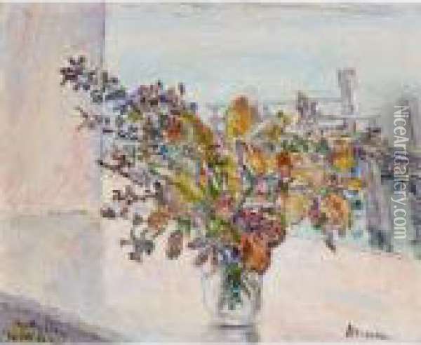 600x492 Bouquet De Feuilles Mortes Oil Painting Reproduction By Georges - Les Feuilles Mortes Painting