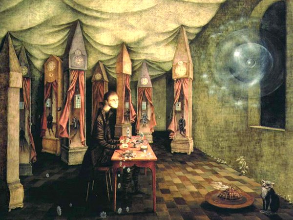 600x450 Remedios Varo - Les Feuilles Mortes Painting
