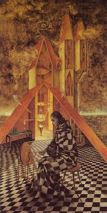 220x439 Remedios Varo - Les Feuilles Mortes Painting