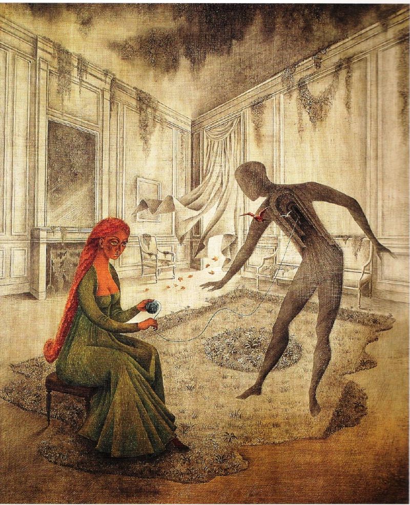 800x984 Remedios Varo Les Feuilles Mortes Mark Charan Newton - Les Feuilles Mortes Painting