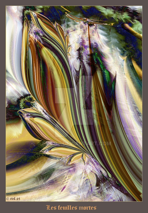 600x861 Les Feuilles Mortes By Evilpj - Les Feuilles Mortes Painting