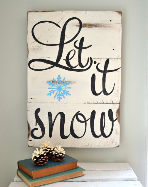 504x636 Let It Snow Signs For Christmas Fun For Christmas - Let It Snow Painting