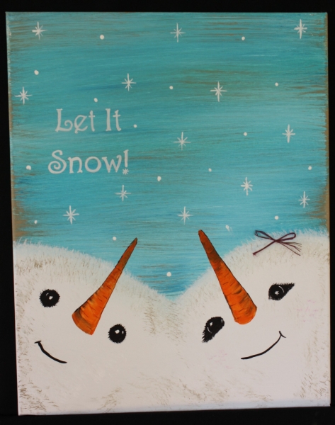 473x600 Paint And Sip Endless Creations Pottery Studio - Let It Snow Painting