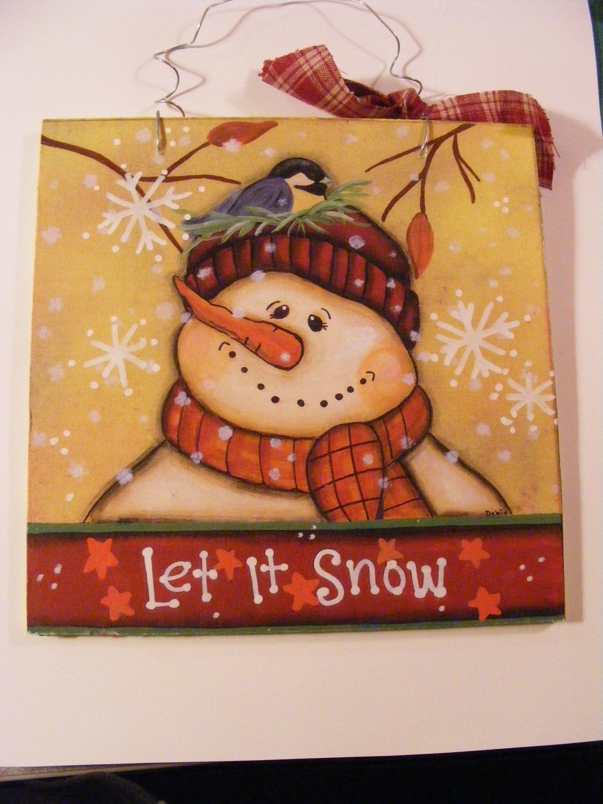1200x1600 Snowman Painting Plaque Let It Snow Approx. 6.5 X 6.5 - Let It Snow Painting
