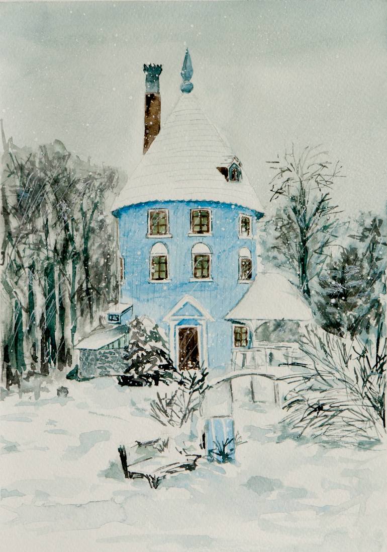 770x1097 Saatchi Art Let It Snow Painting By Anna Superson - Let It Snow Painting