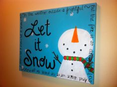 236x176 Snowman Canvas No Better Man Than A Snowman Canvas Painting - Let It Snow Painting