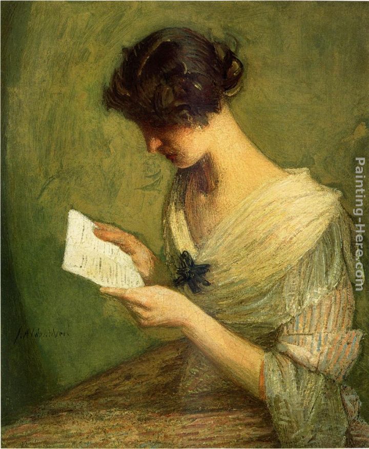 720x875 Julian Alden Weir The Letter Painting Anysize 50% Off - Letter A Painting