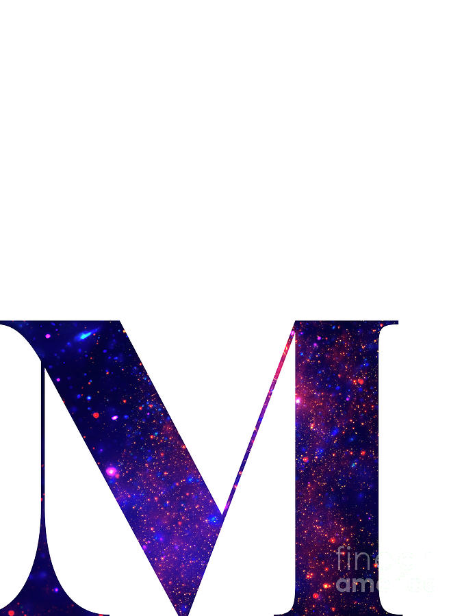 675x900 Letter M Galaxy In White Background Painting By Pablo Romero - Letter M Painting