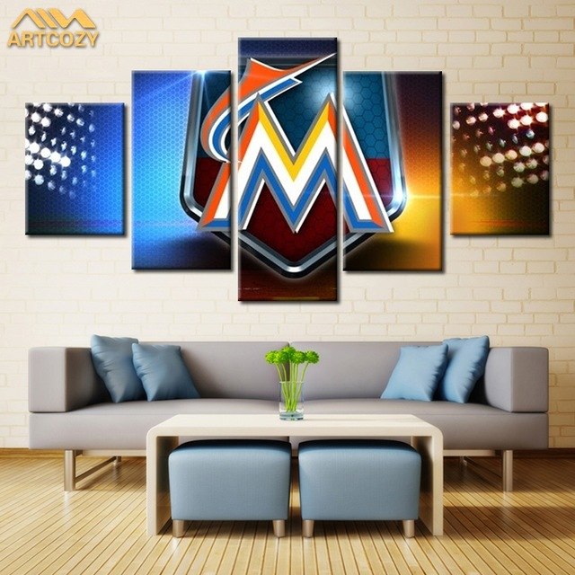640x640 Artcozy 5 Panel Art Canvas Painting Spray Printings Letter M - Letter M Painting