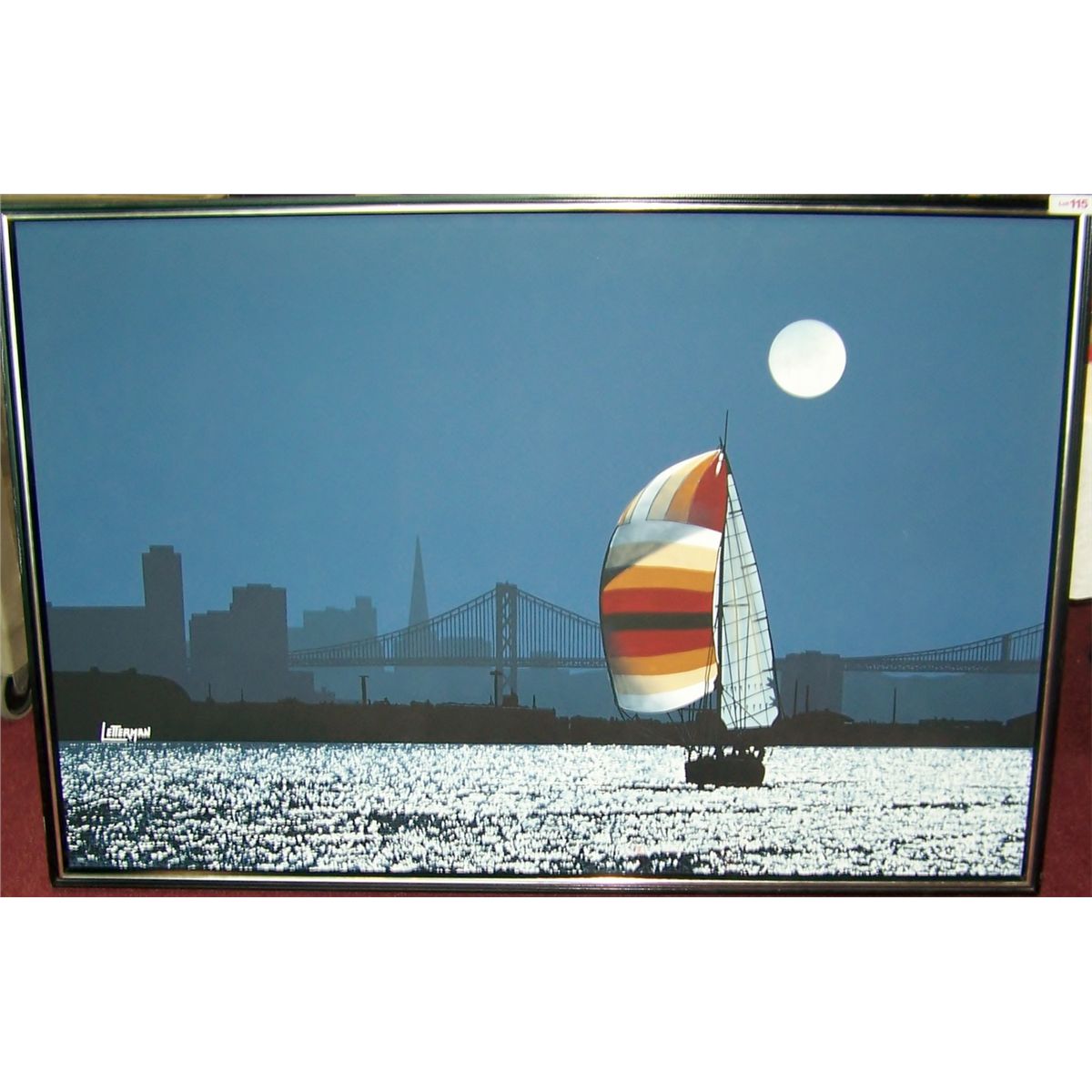 1200x1200 Sailboat Oil Painting By Letterman. - Letterman Art Painting