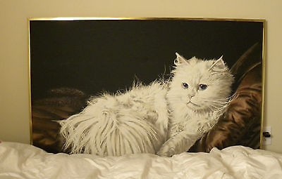 400x255 Artist Letterman The Resting Cat 5x4 Acrylic Painting Canvas - Letterman Artist Painting
