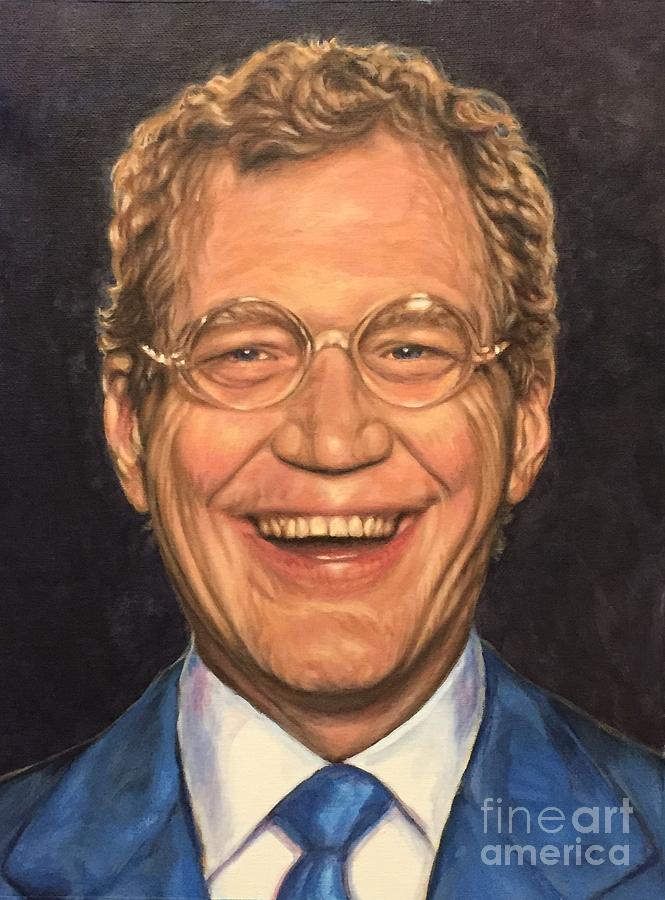 665x900 Laugh With David Letterman Painting By Amanda Li - Letterman Artist Painting