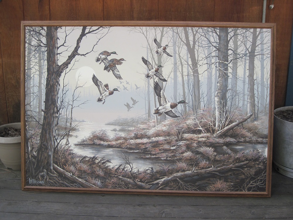 1000x750 Letterman Duck Painting Antique Appraisal Instappraisal - Letterman Oil Painting