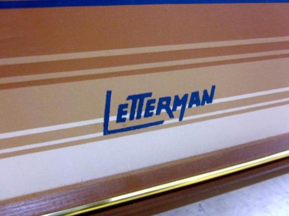 1000x750 Letterman Geometric Op Art Print On Canvas Raised Textured Acrylic - Letterman Oil Painting