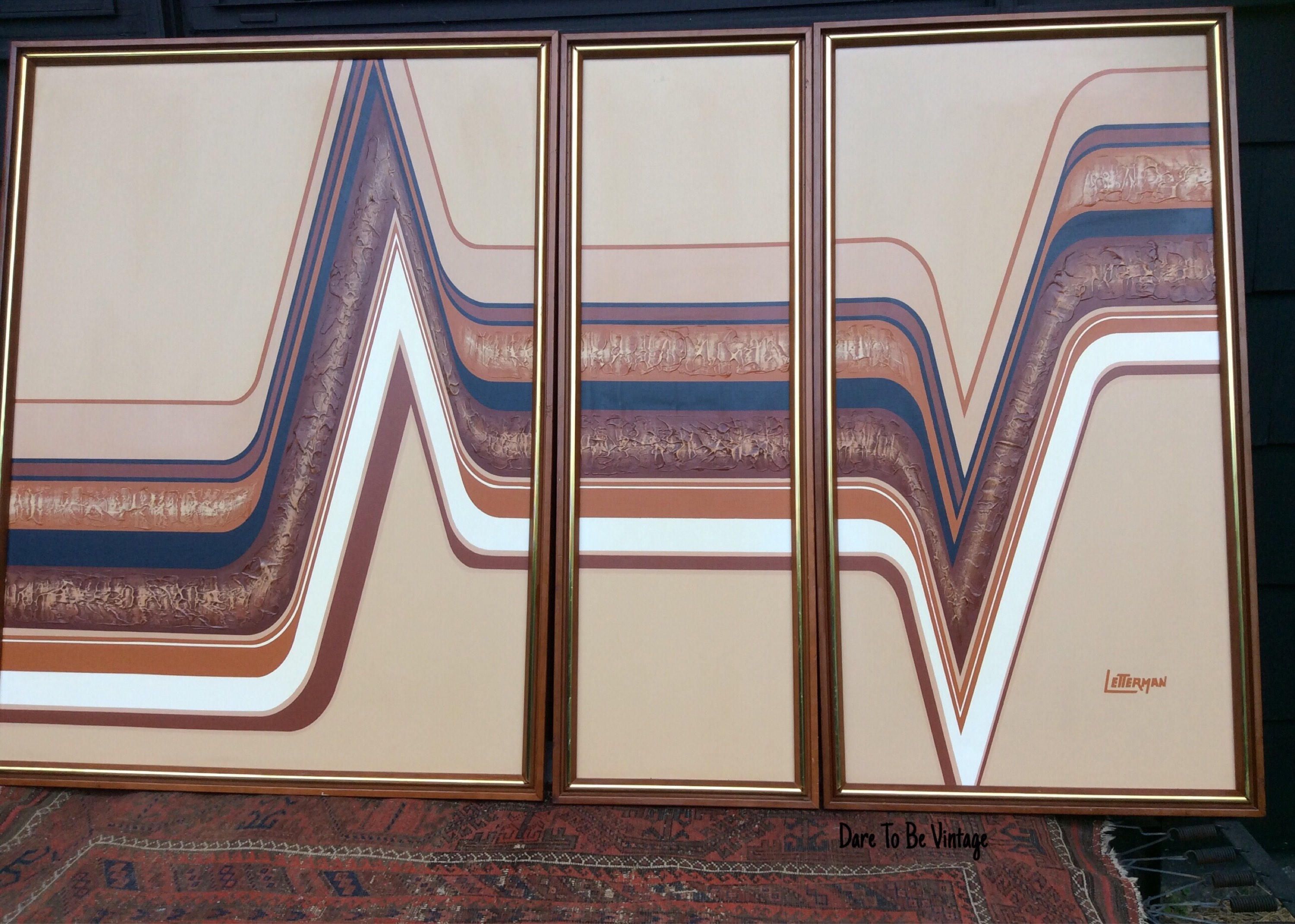 3000x2140 Mid Century Modern Oil Painting On Canvas - Letterman Oil Painting