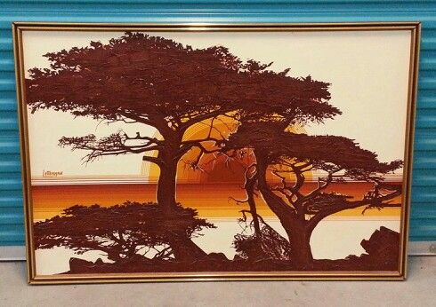 490x346 Vintage 70s Letterman Oil Painting Back To The Future 1956 - Letterman Oil Painting