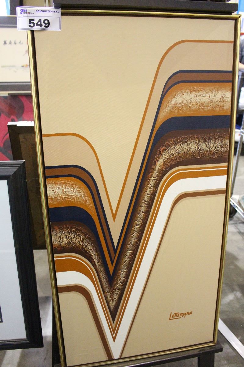 800x1200 Framed 1960s Oil Painting, Signed Letterman - Letterman Oil Painting