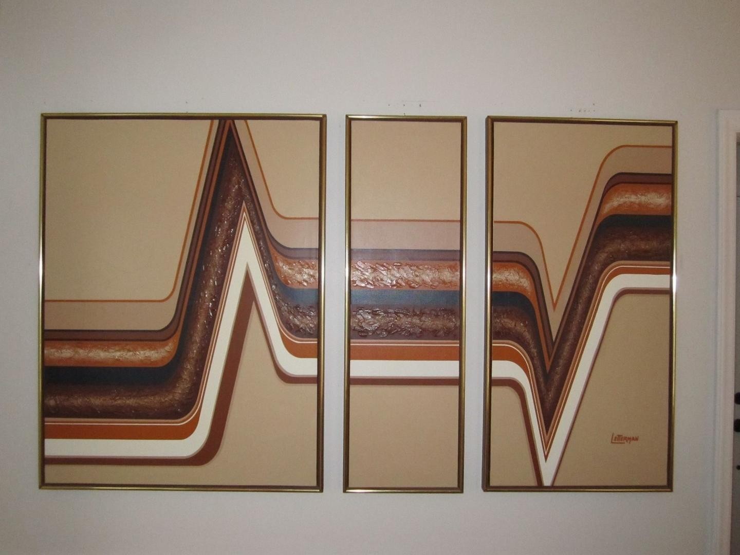 1440x1080 Mid Century Geometric Letterman Painting - Letterman Painting