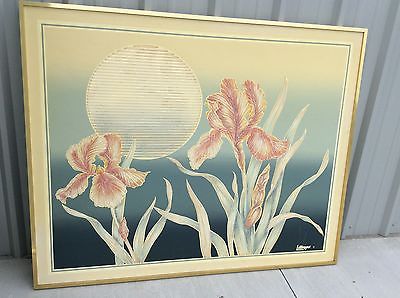 400x298 Mid Century Vintage Signed Letterman Painting Canvas Art Retro - Letterman Painting