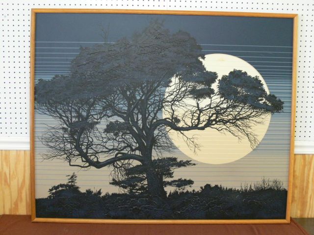 640x480 Large Serigraph Painting On Canvas By Letterman - Letterman Painting