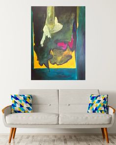 236x295 Mid Century Modern Oil Painting On Canvas - Letterman Painting On Canvas