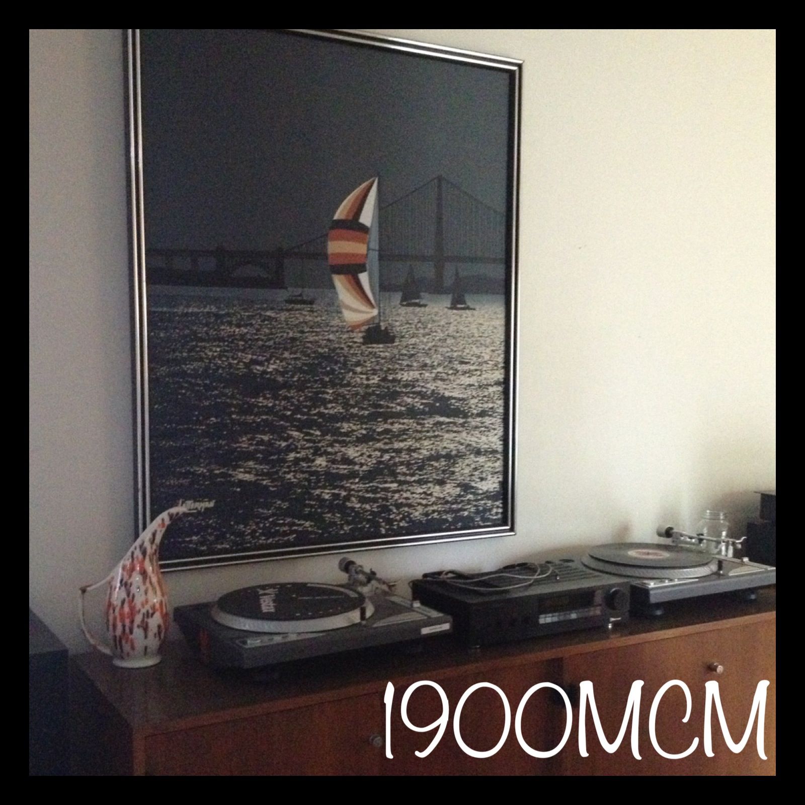 1600x1600 Letterman Signed Sailboat Painting 1900mcm Riverside Antique - Letterman Painting Sailboat