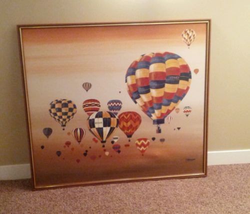500x429 Large Canvas Painting Hot Air Balloons By Letterman - Letterman Painting Value