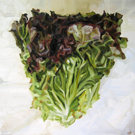 432x430 Red Leaf Lettuce Heather Horton Artwork - Lettuce Painting