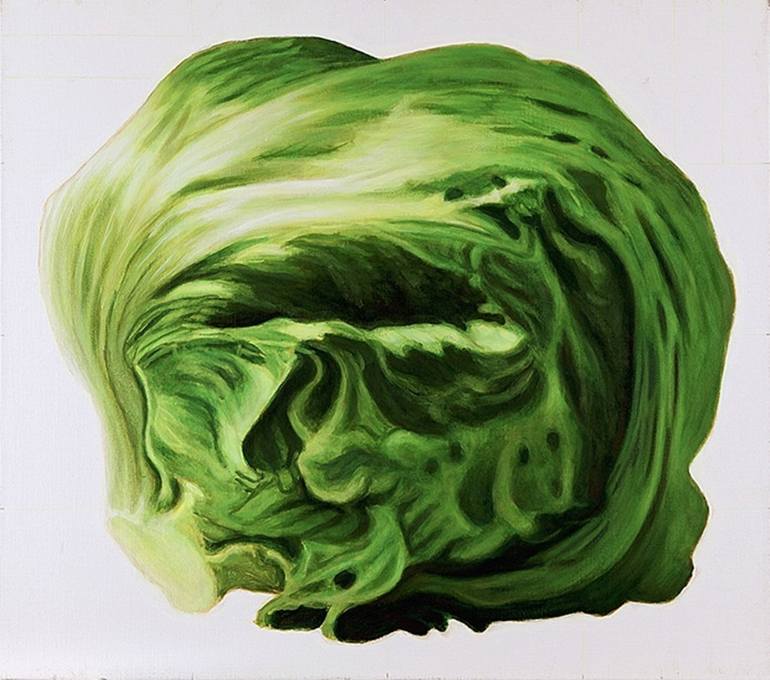 770x680 Saatchi Art Head Lettuce Painting By Leo Wijnhoven - Lettuce Painting