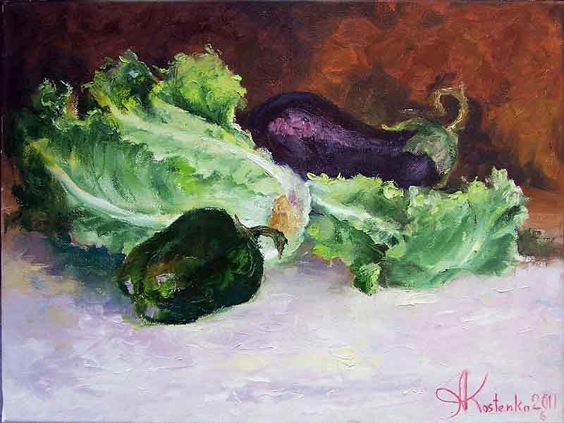 800x601 The Lettuce Painting By Alex Kostenko - Lettuce Painting