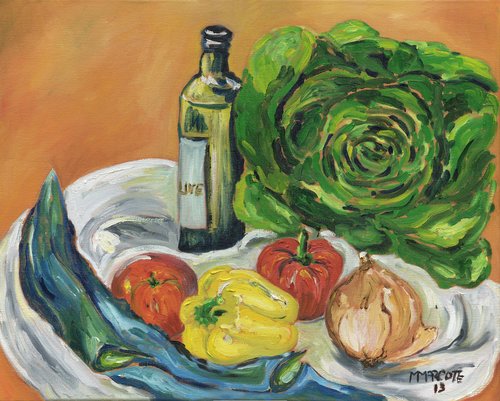 500x401 Arts Business Institute Artist Profile Michelle Marcotte - Lettuce Painting