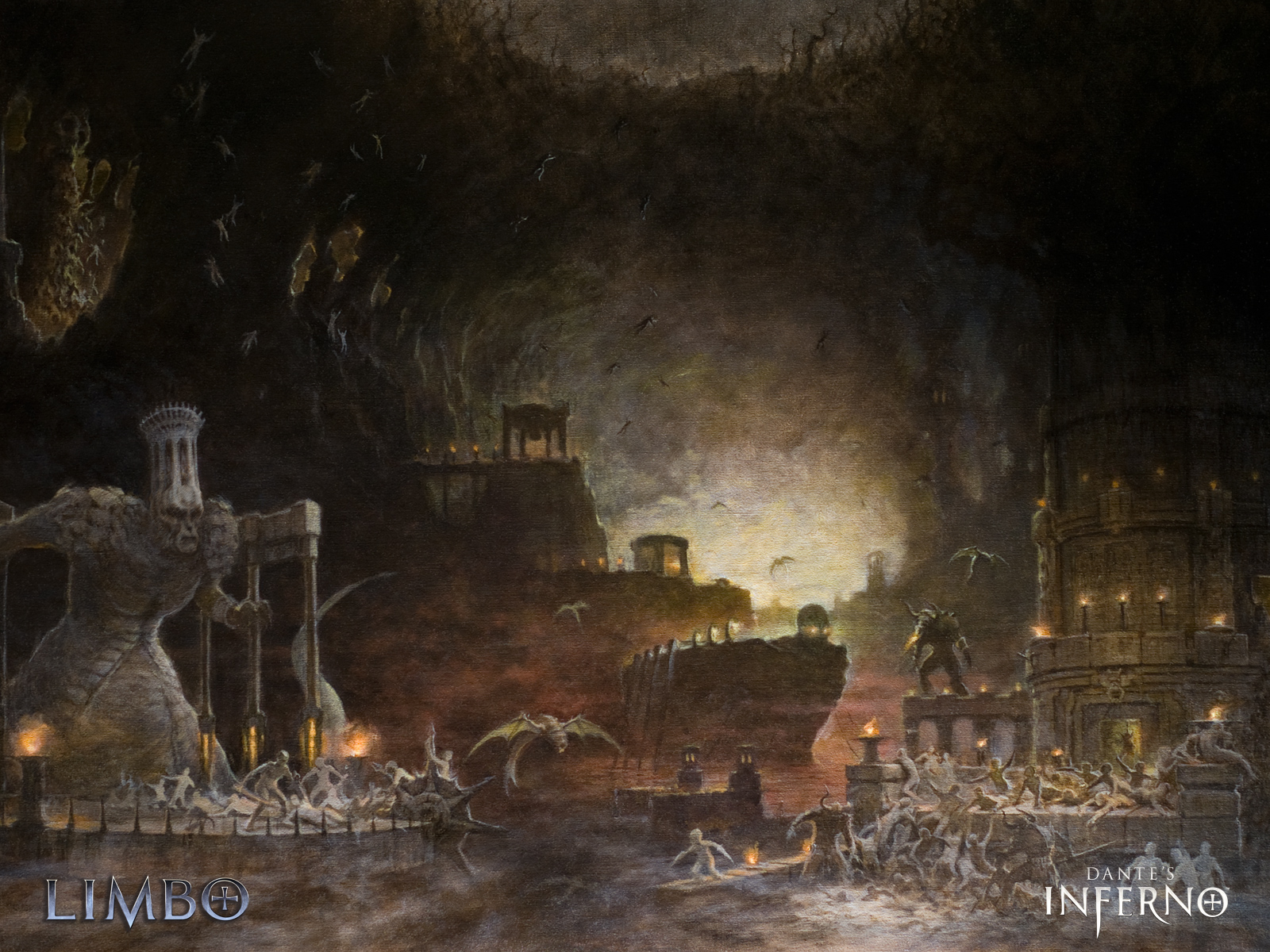 1600x1200 Limbo Dante's Inferno Wiki Fandom Powered By Wikia - Levels Of Hell Painting