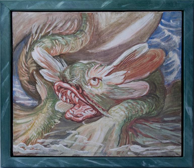 770x664 Saatchi Art Leviathan Painting By Adamo Di Mattia - Leviathan Painting