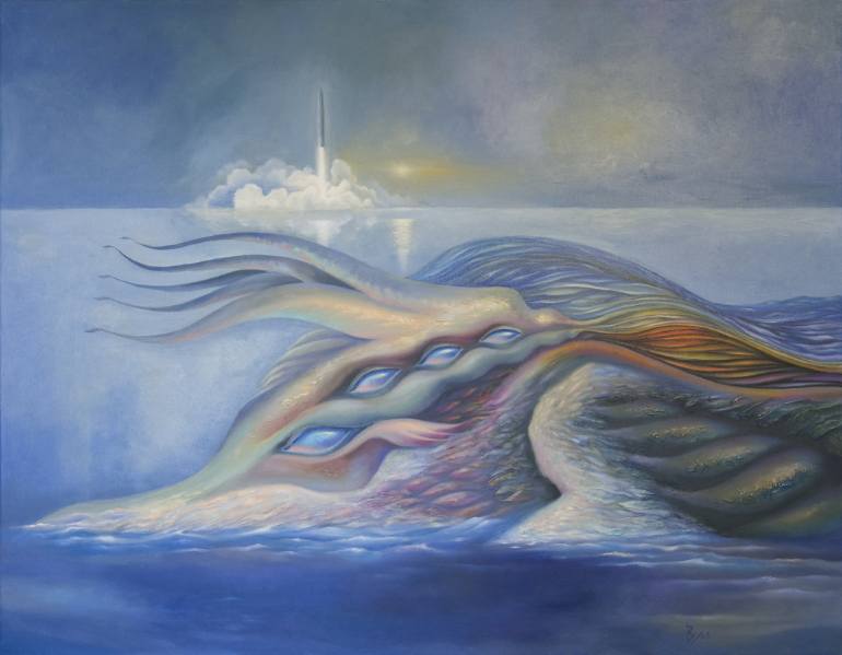 770x599 Saatchi Art Leviathan Painting By Victor More - Leviathan Painting
