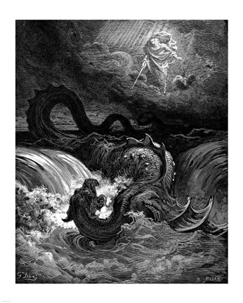 346x432 Destruction Of Leviathan Fine Art Print By Unknown - Leviathan Painting