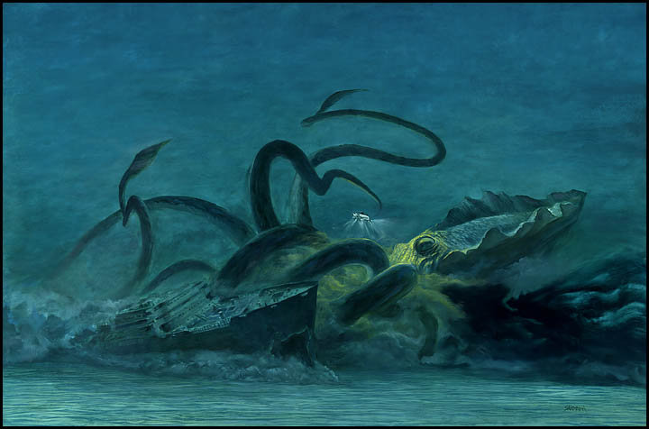 720x476 Fantasy Art] Awakening Leviathan By Mausfoot - Leviathan Painting